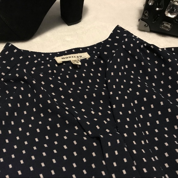 SMALL BLUE & WHITE MONTEAU MINI DRESS - Picture 8 of 10